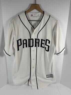 Majestic Padres Christian Villanueva #22 Cool Base Jersey Mens M White MLB USA